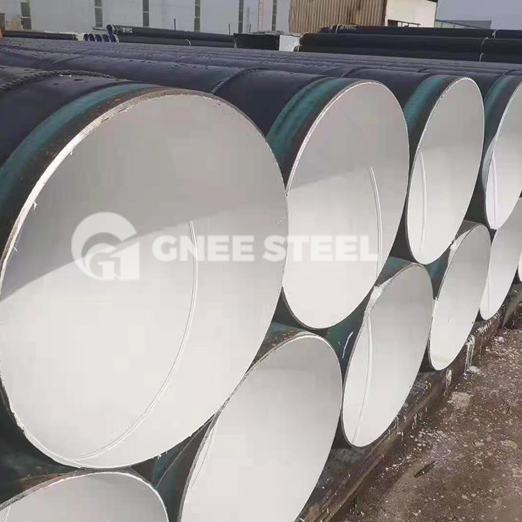 Anti-corrosion steel pipe construction and storage