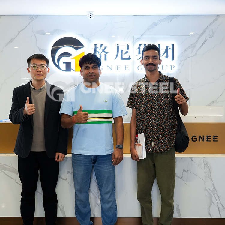 Indian customer visits GNEE Group to purchase 5,000 tonnes of A36 structural steel pipes