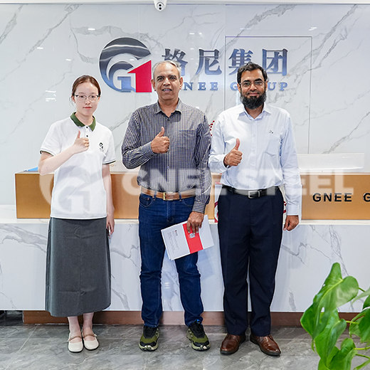 Pakistani Client Visit to GNEE Group for 800 Tons A53 GRB LSAW Pipe