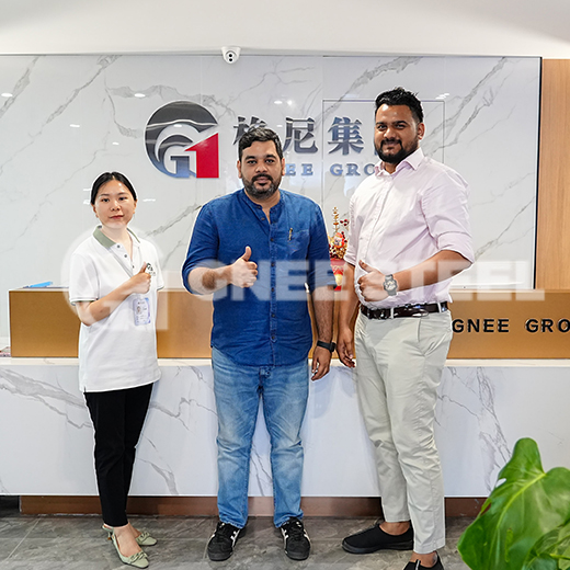 Indian Clients Visit GNEE Group to Purchase 300 Tons of API GRB SSAW Pipes